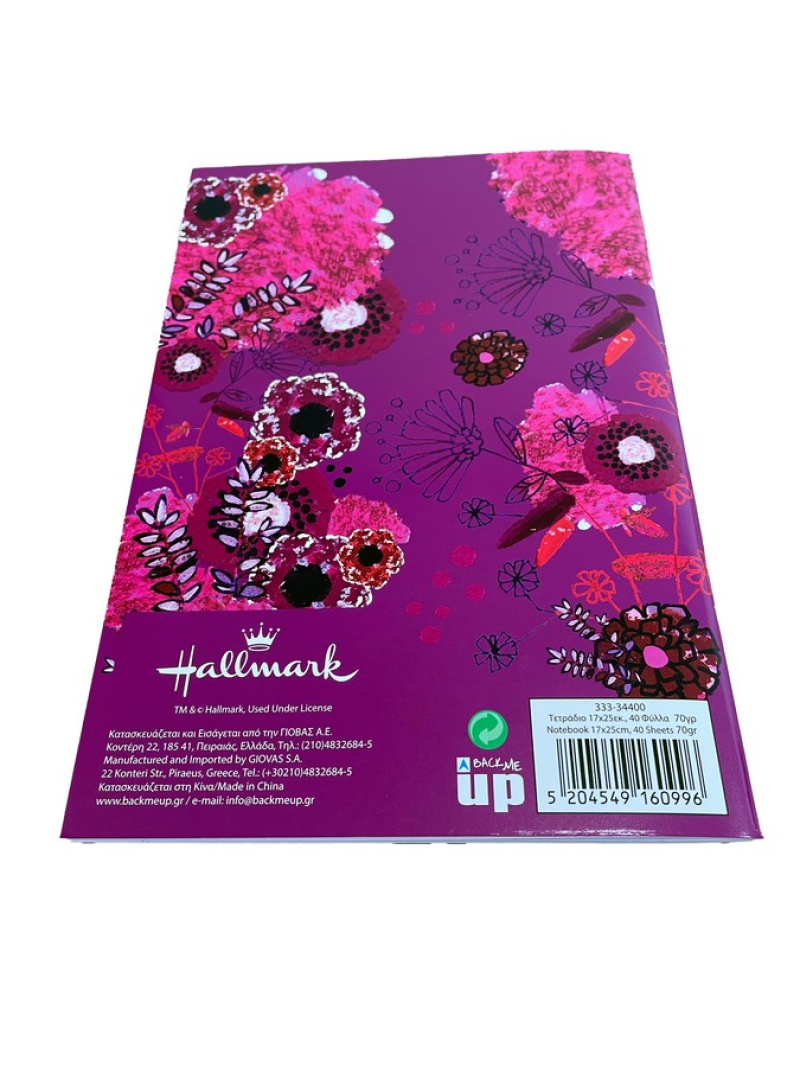 Τετράδιο καρφίτσα Hallmark Love Zebra - Bug 17x25cm