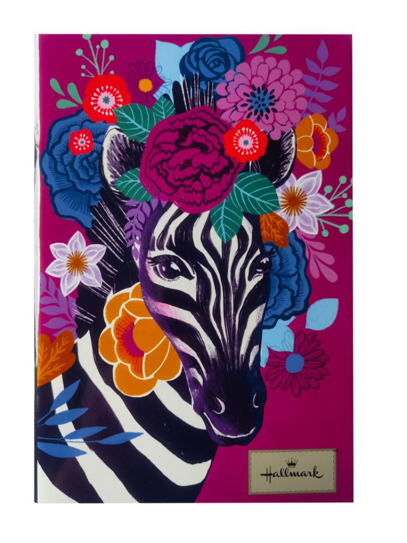 Τετράδιο καρφίτσα Hallmark Zebra - Heart Dots 17x25 40Φ.