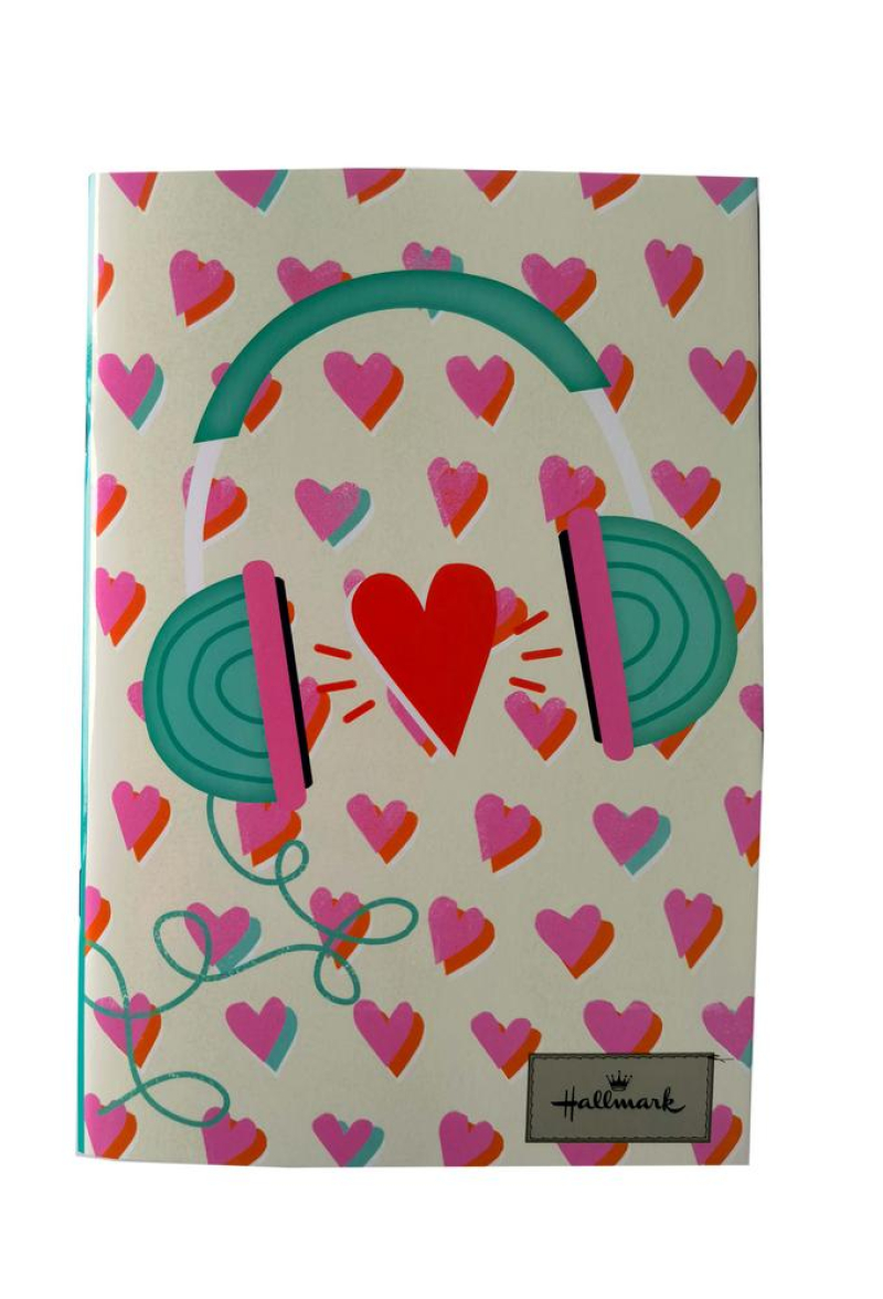 Τετράδιο καρφίτσα Hallmark Zebra - Heart Dots 17x25 40Φ.