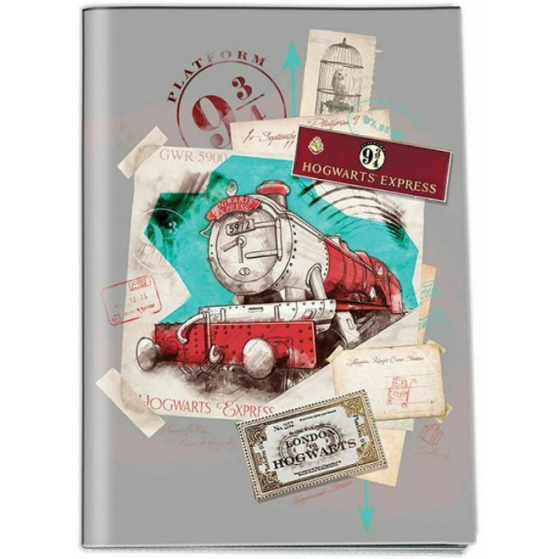 Τετράδιο καρφίτσα Harry Potter Hogwarts17x25 50Φ.