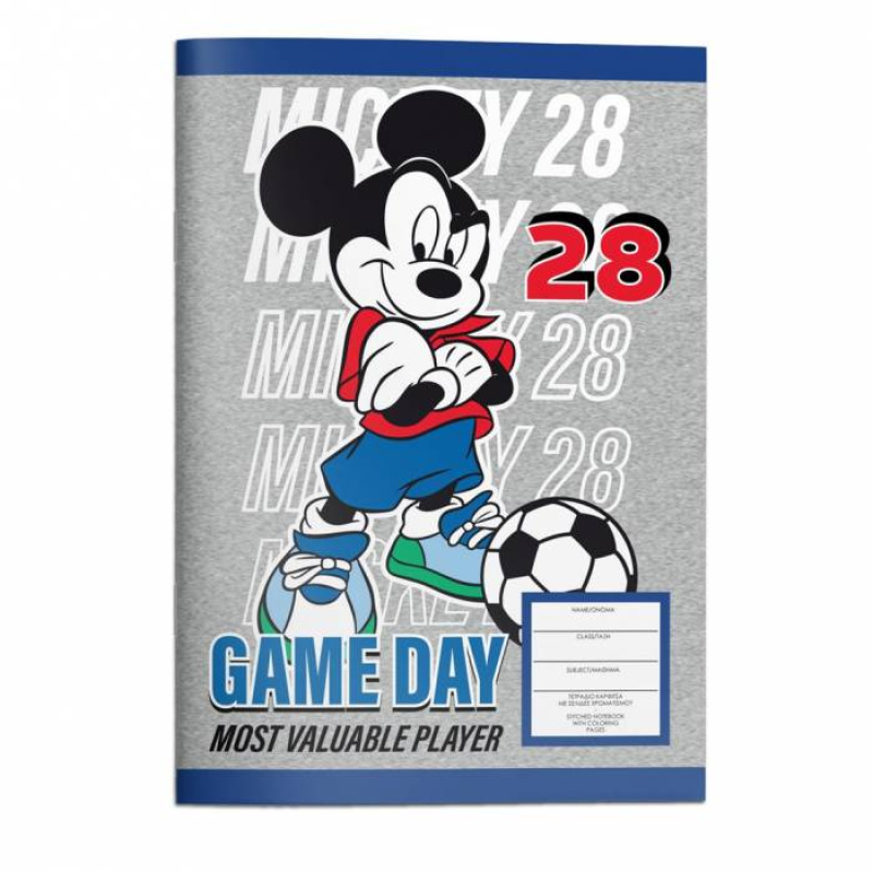 Τετράδιο καρφίτσα Mickey 17x25 40Φ.