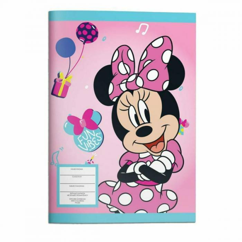 Τετράδιο καρφίτσα Minnie 17x25 40Φ.