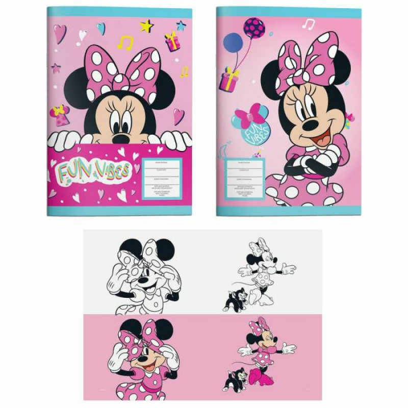 Τετράδιο καρφίτσα Minnie 17x25 40Φ.