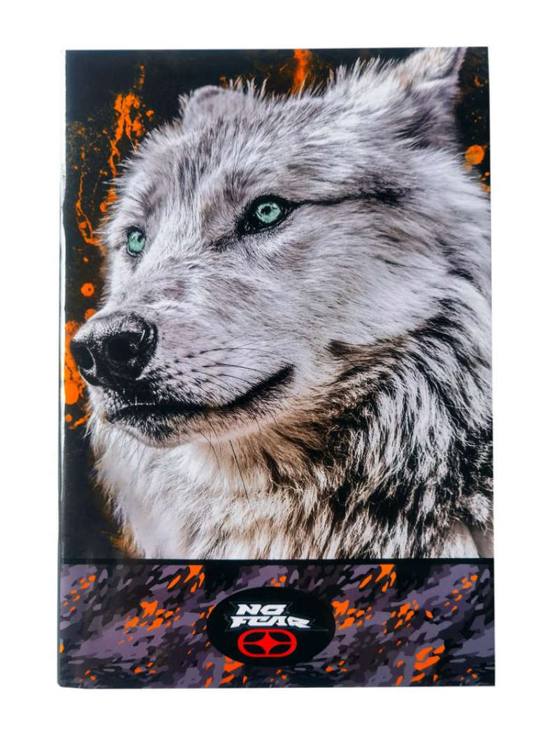 Τετράδιο καρφίτσα No Fear White Wolf - Yellow City 17x25 40Φ.
