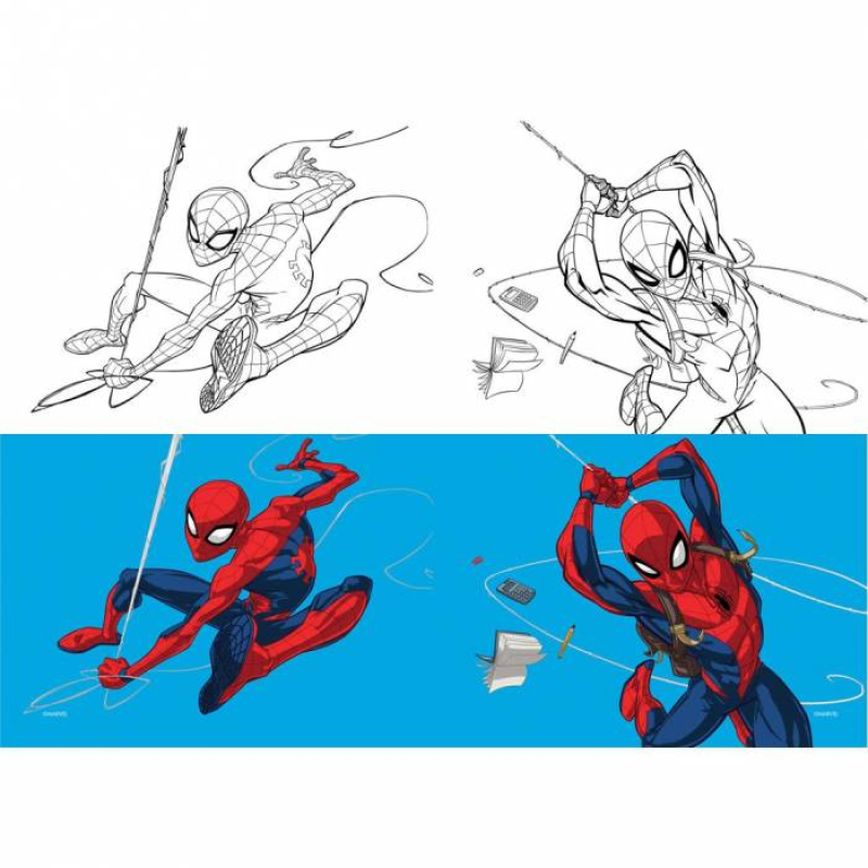 Τετράδιο καρφίτσα Spiderman 17x25 40Φ.