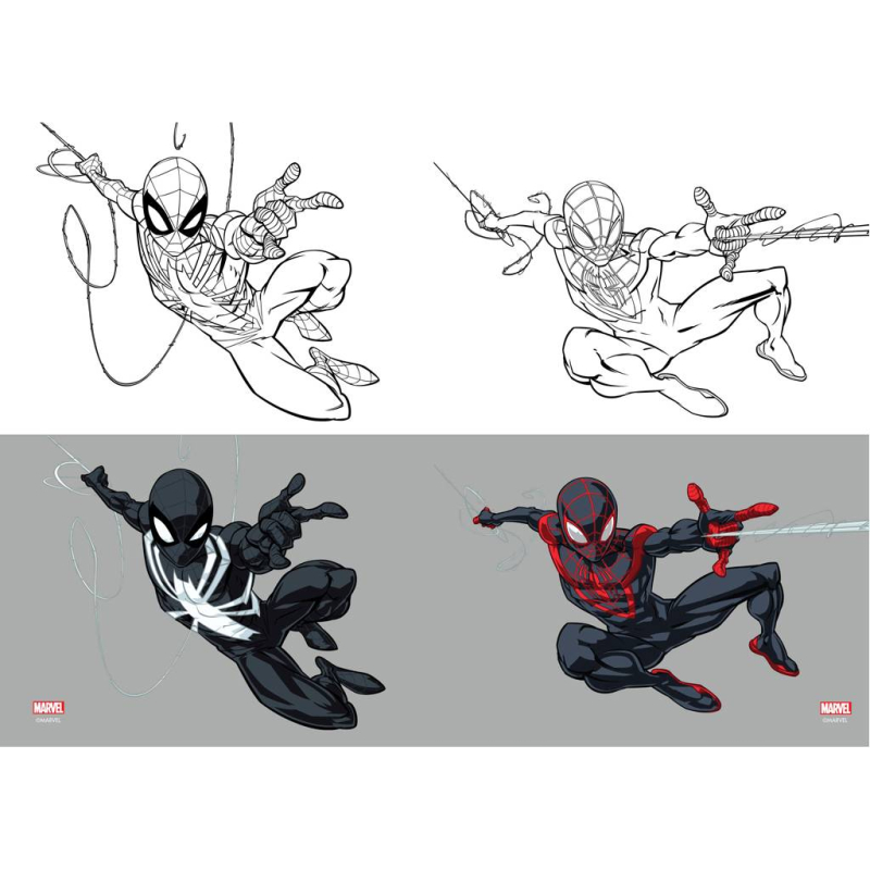 Τετράδιο καρφίτσα Spiderman 17x25 40Φ.