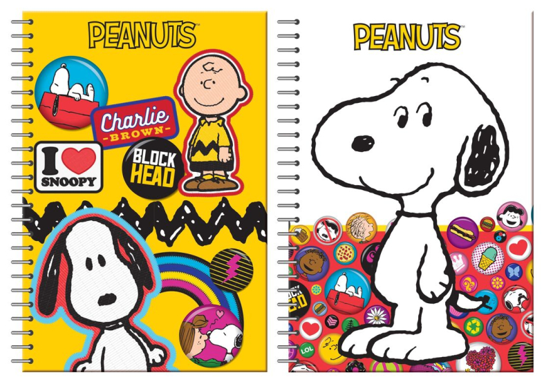 Τετράδιο σπιράλ BMU Peanuts Flair yellow - Flair red 2 θεμάτων 17x25 70φ.