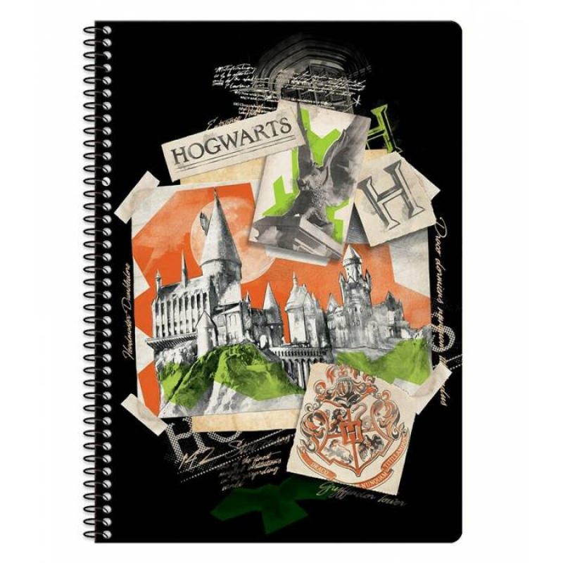 Τετράδιο σπιράλ Harry Potter Hogwarts 2 θεμάτων Α4