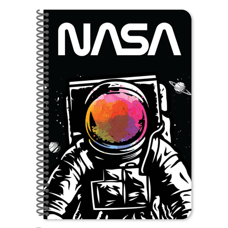 Τετράδιο σπιράλ NASA 2 θεμάτων 17x25 60φ.