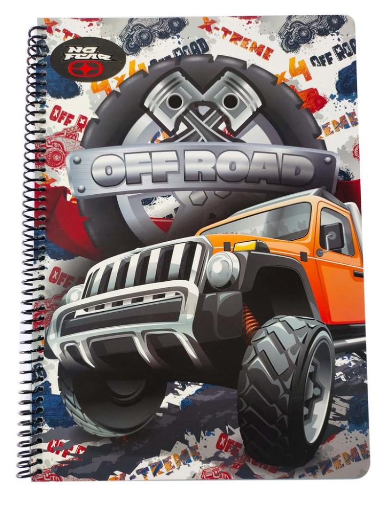 Τετράδιο σπιράλ No Fear Off Road - Active 2 θεμάτων A4 70φ.