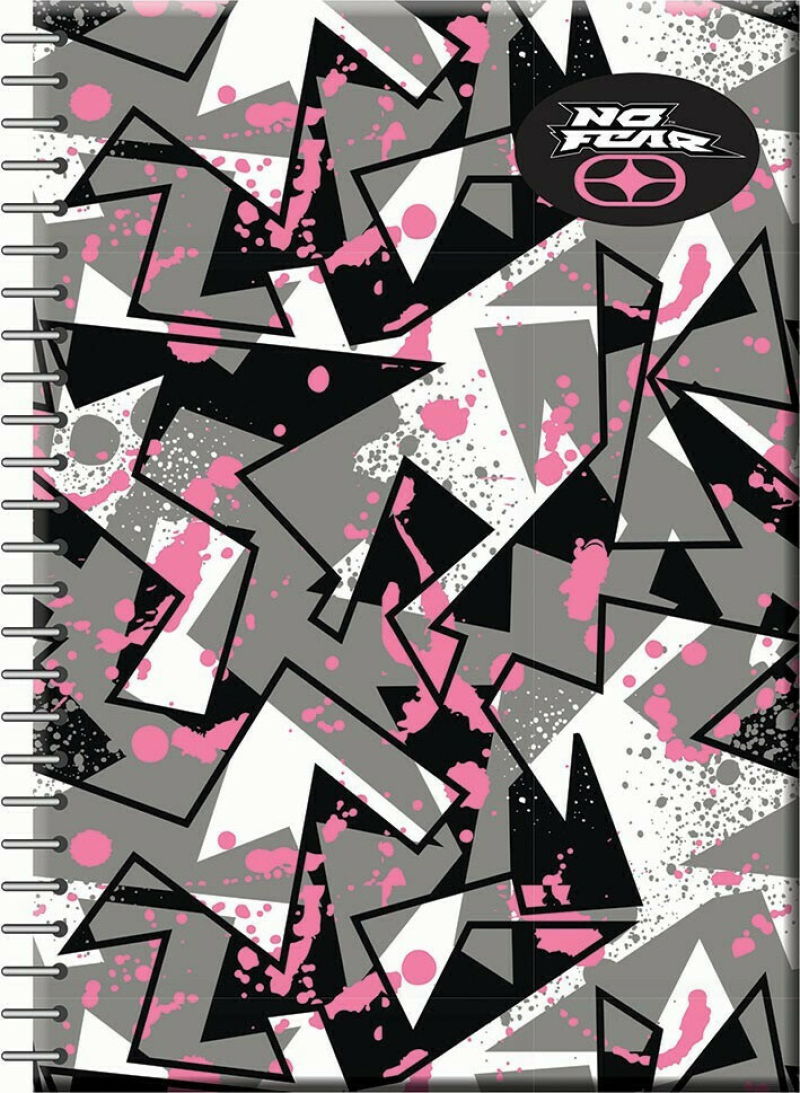 Τετράδιο σπιράλ No Fear Skully - Pink 2 θεμάτων A4 70φ.