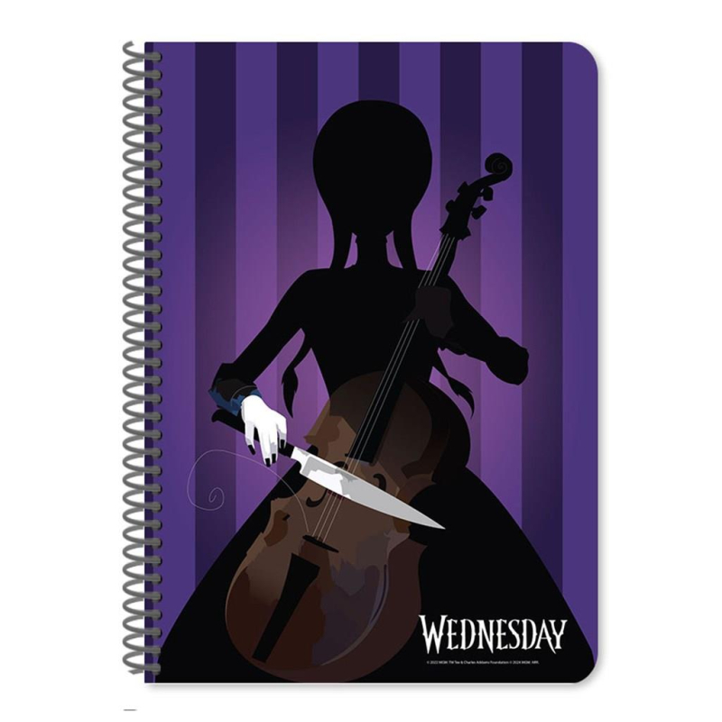 Τετράδιο σπιράλ Wednesday violin 2 θεμάτων A4 60φ.