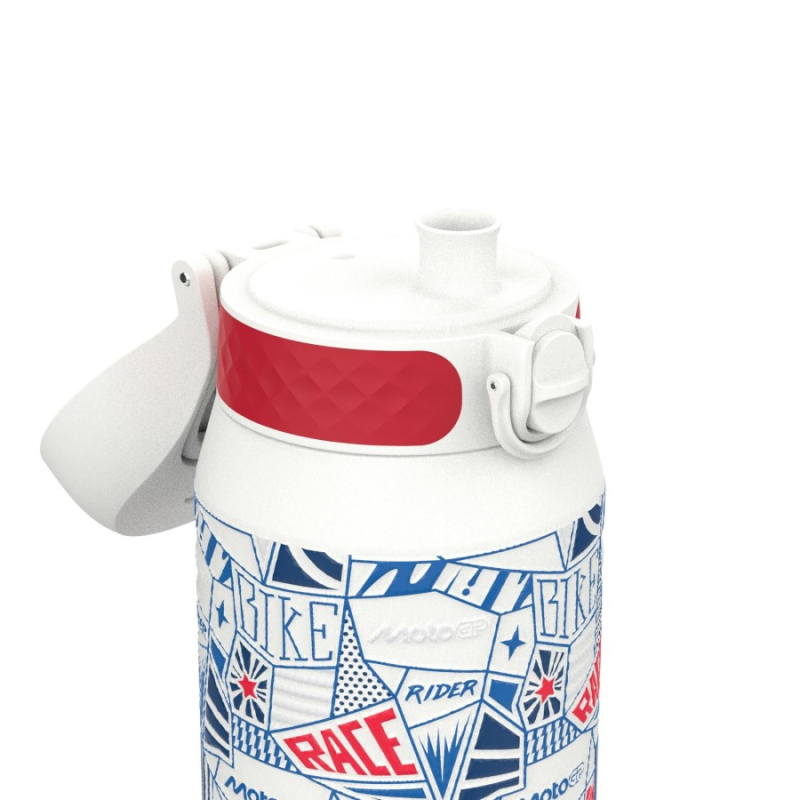 Θερμός μεταλλικός Ion8 με καλαμάκι MotoGP λευκό 750ml