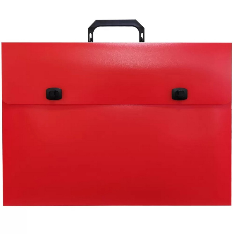 Τσάντα εγγράφων - σχεδίου Groovy PP 32x43x5cm με 2 κλιπ fluo red