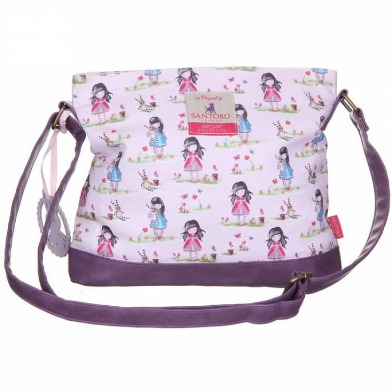 Τσάντα ώμου Gorjuss Pastel Pattern Print Toadstools ροζ