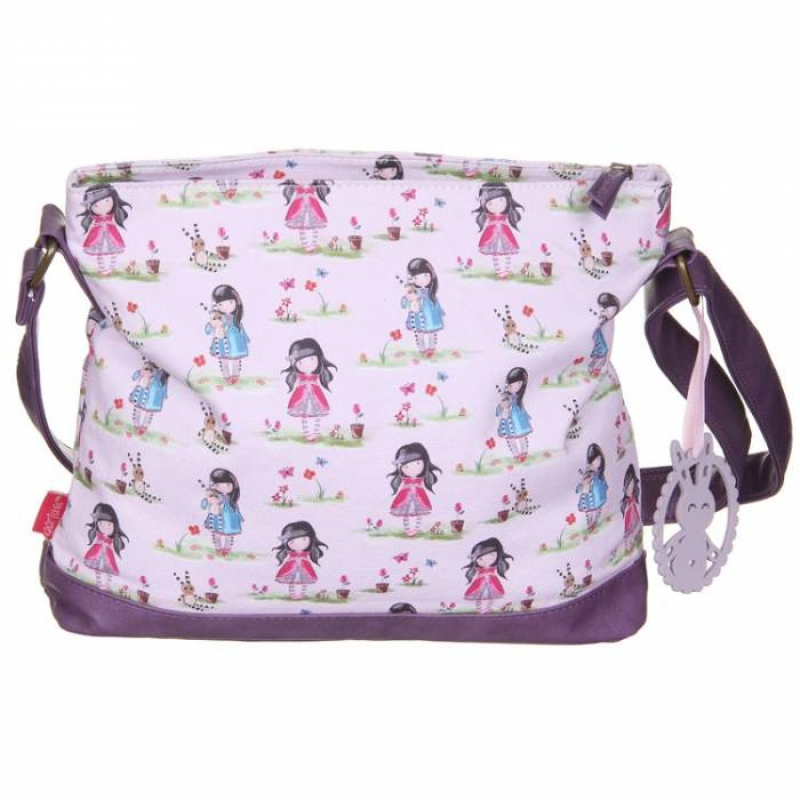 Τσάντα ώμου Gorjuss Pastel Pattern Print Toadstools ροζ
