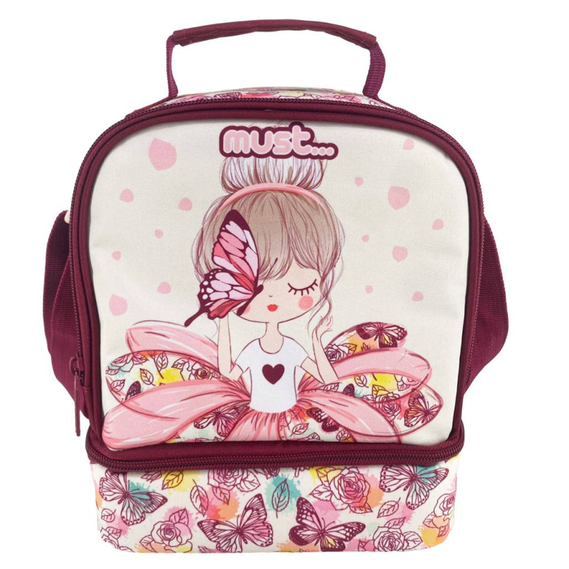 Tσαντάκι φαγητού Must Butterfly girl 24x12x20cm