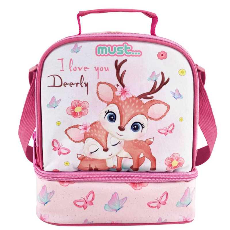 Tσαντάκι φαγητού Must I love you deerly 24x12x20cm