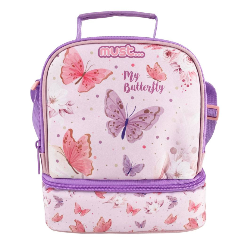 Tσαντάκι φαγητού Must My Butterfly 24x12x20cm