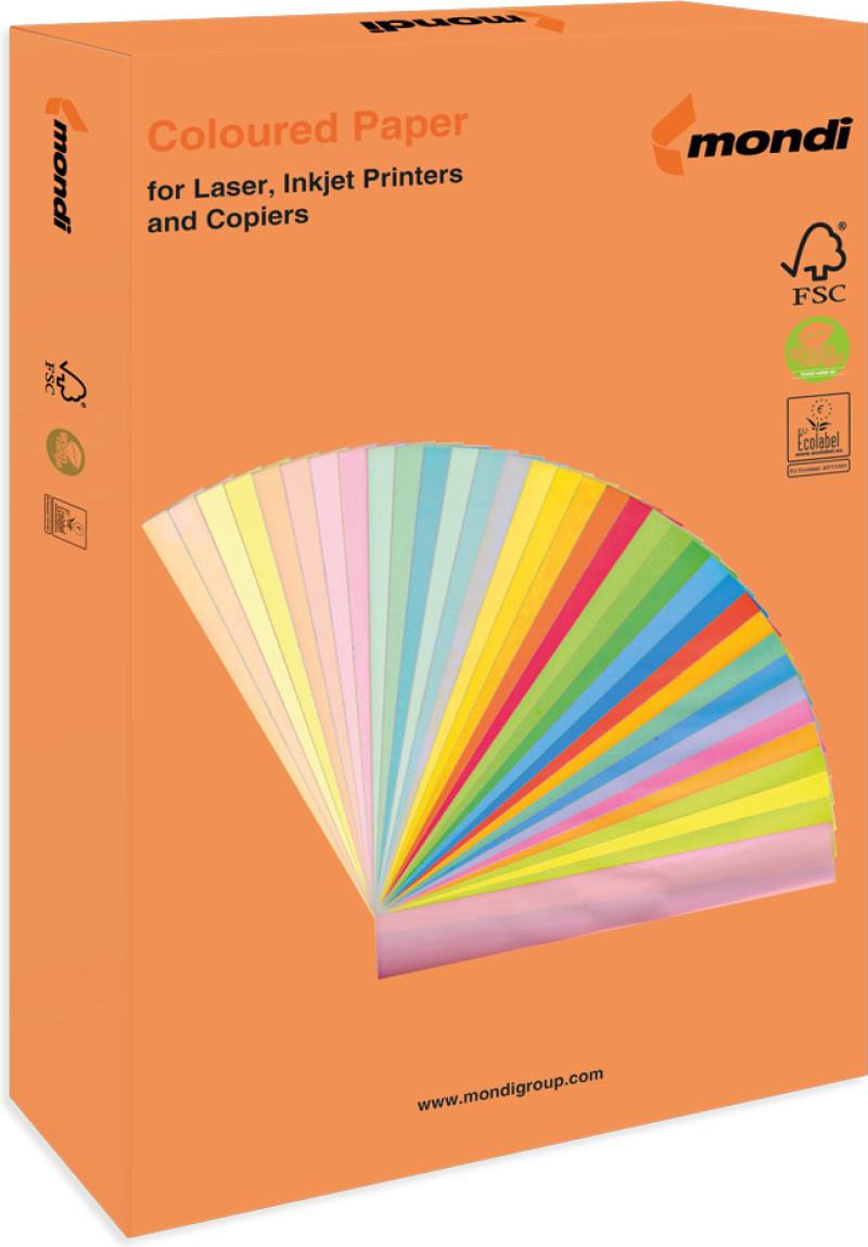 Χαρτί Εκτύπωσης A4 160gr/m² Mondi 250 φύλλα Orange