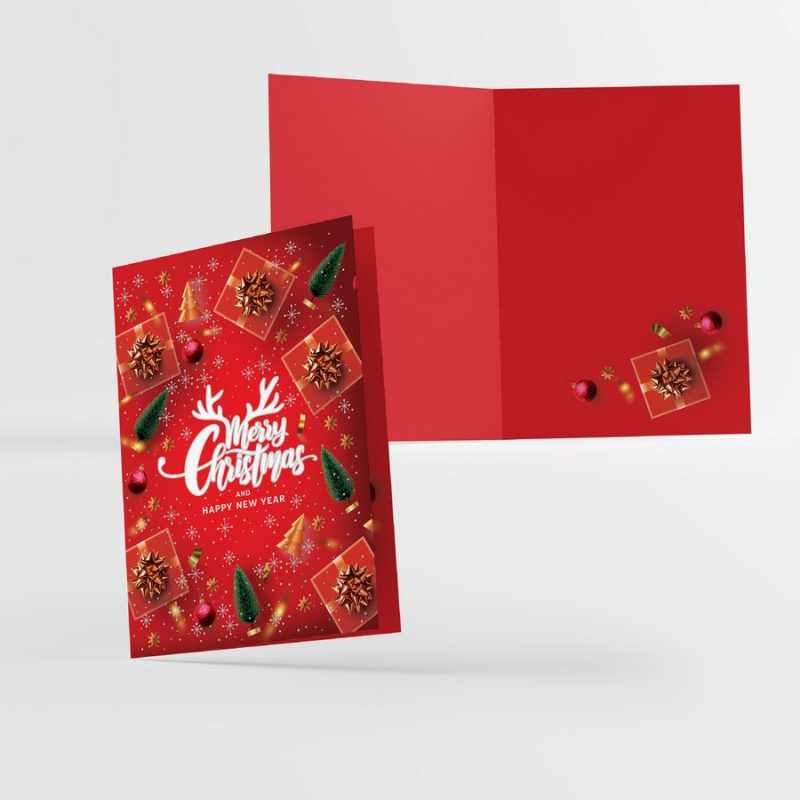 Χριστουγεννιάτικη κάρτα 'Merry Christmas and a Happy New Year'
