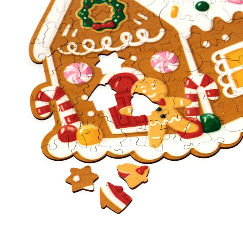 Χριστουγεννιάτικο Παζλ Gingerbread Street Shaped 130 τεμ