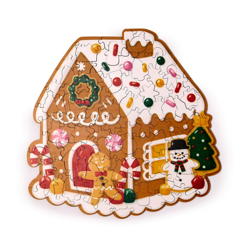 Χριστουγεννιάτικο Παζλ Gingerbread Street Shaped 130 τεμ