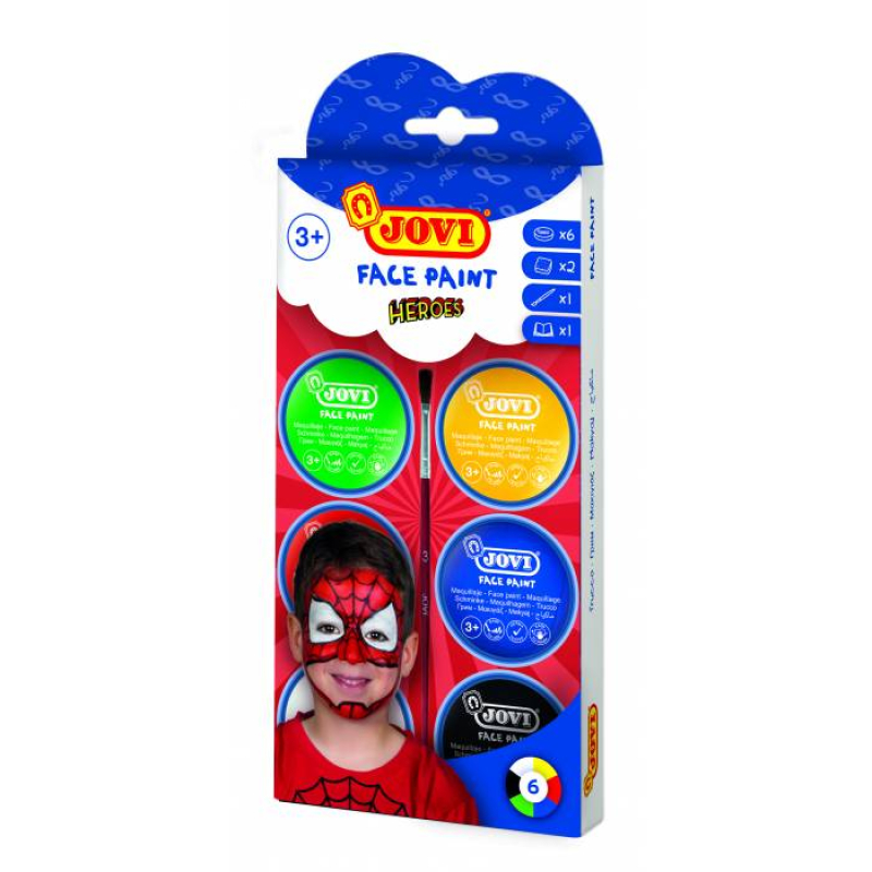 Χρώματα Jovi για face painting 6 τεμ. Heroes