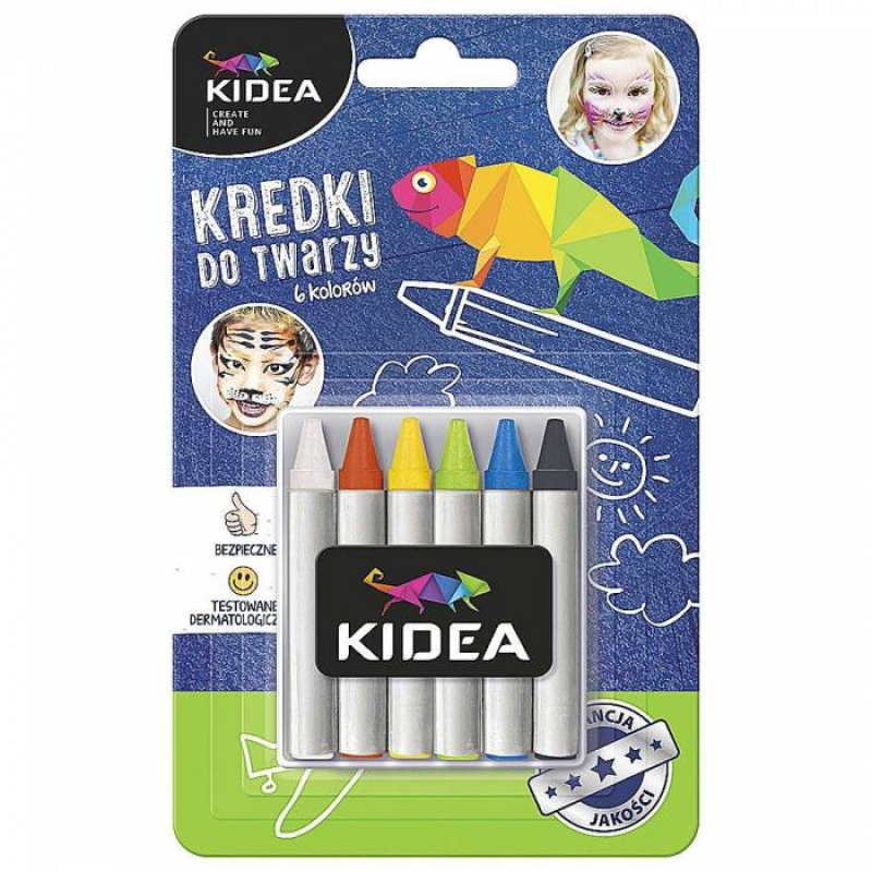 Χρώματα Kidea για face painting 6 τεμ.