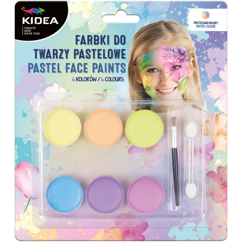 Χρώματα Kidea pastel 6 τεμ 3.4gr