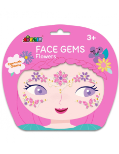 Αυτοκόλλητα προσώπου Avenir Gems-Flowers