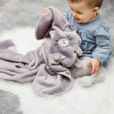 Κουβέρτα αγκαλιάς Sass & Belle Kitty Cat soft fleece BLK001