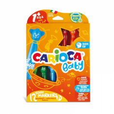 Μαρκαδόροι Carioca Baby Teddy 12 τεμ