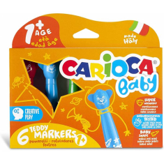 Μαρκαδόροι Carioca Baby Teddy 6 τεμ