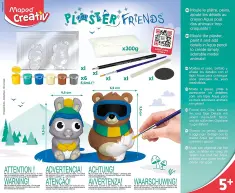 Μοντελισμός Maped Creative Plaster Friends Winter 2τεμ