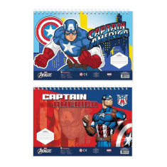 Μπλοκ Ζωγραφικής Captain America 40φυλ 2 σχέδια