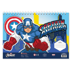 Μπλοκ Ζωγραφικής Captain America 40φυλ 2 σχέδια