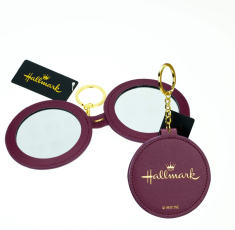Μπρελόκ Hallmark Lines με καθρεφτάκι μωβ