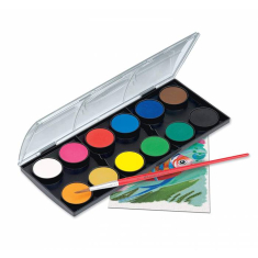Νερομπογιές Faber Caster 12 τεμ. με δώρο πινέλο 125012