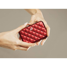 Πορτοφόλι αλουμινίου OGON Quilted Button Red
