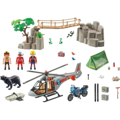 Rescue Action Playmobil Επιχείρηση Διάσωσης Μοτοσικλετιστή στο Βουνό