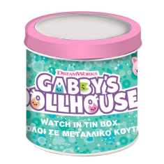 Ρολόι σε μεταλλικό κουτί Gabby's Dollhouse