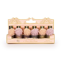 Σετ 6 τεμ βερνίκια νυχιών 24ml Tri-Coastal Sweet Pastels με λαστιχάκια για τα μαλλιά