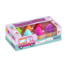 Σετ γόμες Petite Sweets Ice Cream Shoppe Vanilla Scented 6 τεμ