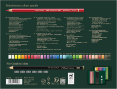 Σετ ξυλομπογιές Faber Castell Polychromos 32τεμ, 6 Pitt, γόμα και ξύστρα