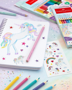 Σετ ξυλομπογιές Faber Castell Unicorn 18+6 Grip/Sparkle
