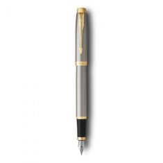 Σετ Parker ΙΜ Πένα Core Brush Metal GT με δερμάτινη θήκη καρτών