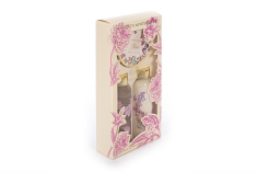 Σετ περιποίησης σώματος Tri-Coastal Rose με body lotion 100ml, shower gel 100 ml και scrub 50ml
