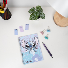 Σετ σημειωματάριο Lilo & Stitch με στυλό, σελιδοδείκτες και clips