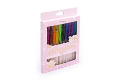 Σετ στυλό Tri-Coastal gel glitter pastel flowers 12 τεμ
